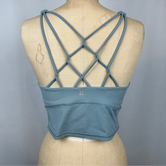 Sweaty Betty Super Soft Strappy Back Workout Sports Bra Crop Top Tank Sz Medium - Picture 5 of 11